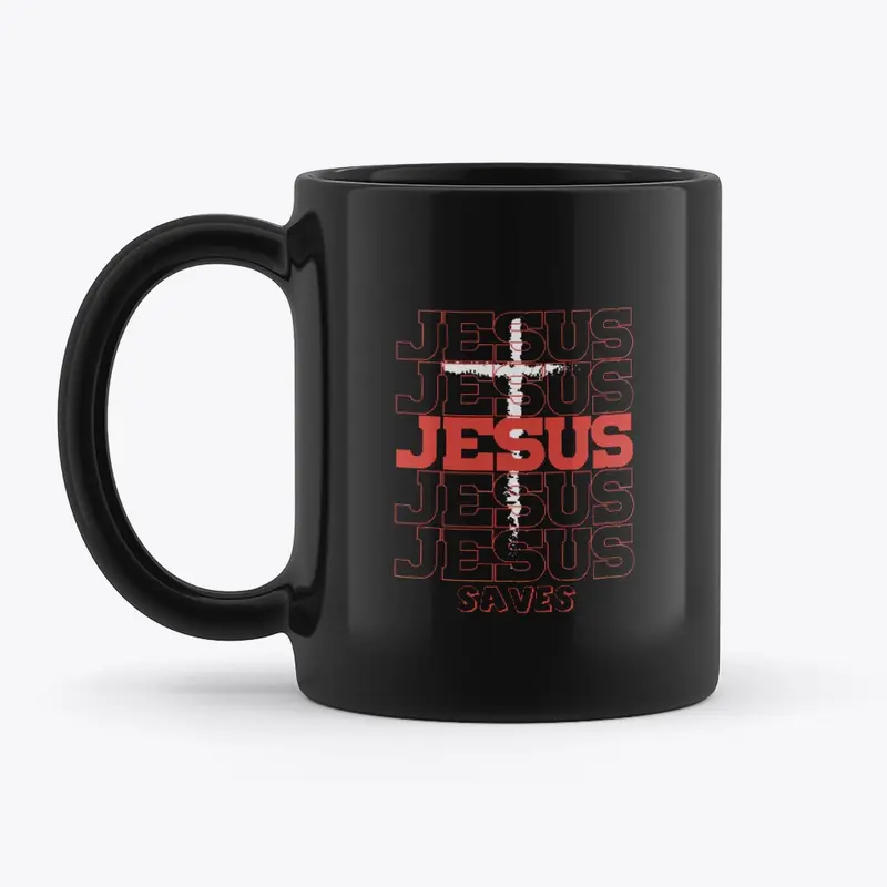 Jesus Saves Premium Mug